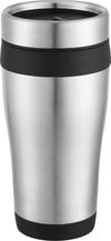 An image of a Custom Carmel 16oz Travel Tumbler in Black!