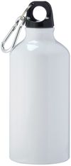 Am image of a Custom Li'l Shorty 17oz Aluminum Sports Bottle in White!