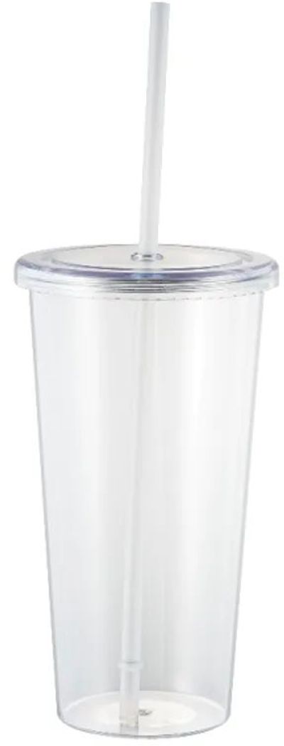 Am image of a Custom Sizzle 24oz Tumbler in Clear!