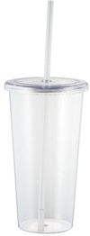 Am image of a Custom Sizzle 24oz Tumbler in Clear!