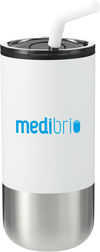 An image of a Custom Lagom Insulated 16oz Stainless Steel Tumbler with Straw!