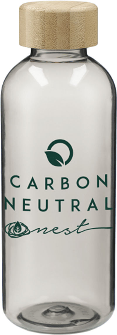 An image of a Custom Sona 22oz RPET Reusable Bottle with FSC® 100 Percent Bamboo Lid!