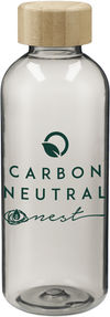 An image of a Custom Sona 22oz RPET Reusable Bottle with FSC® 100 Percent Bamboo Lid!
