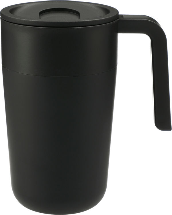 Am image of a Custom Sigrid 16oz ECO Mug with Recycled Plastic in Black!