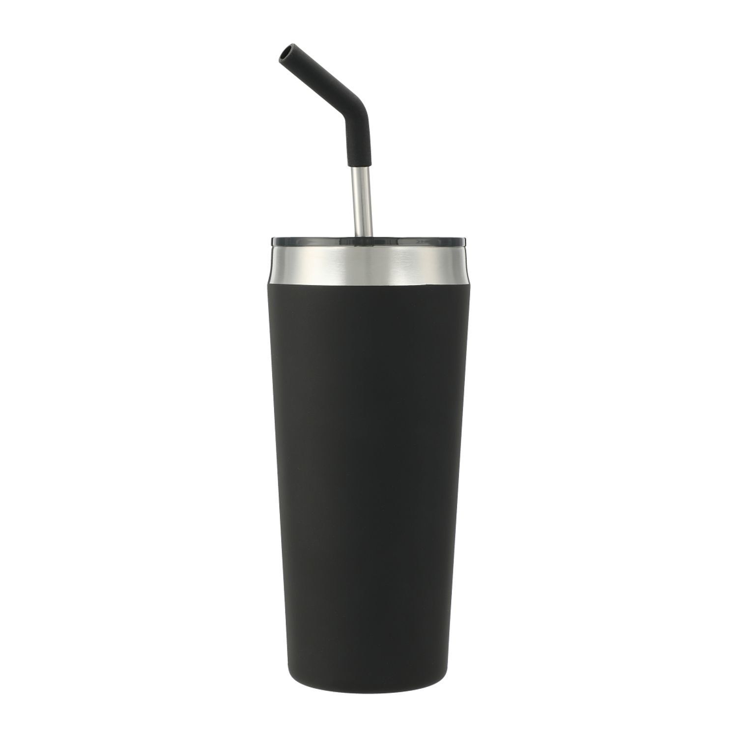 Faye 20oz Vacuum Tumbler with SS Straw in Black
