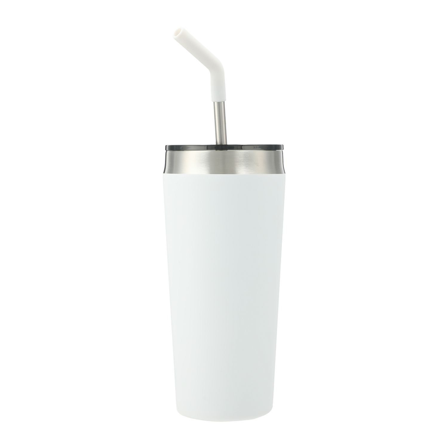 Faye 20oz Vacuum Tumbler with SS Straw in White