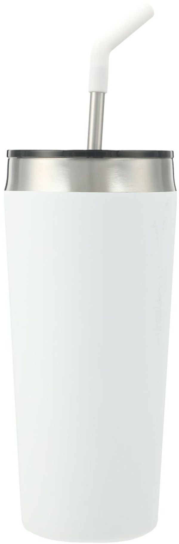 Am image of a Custom Faye 20oz Vacuum Tumbler with SS Straw in White!