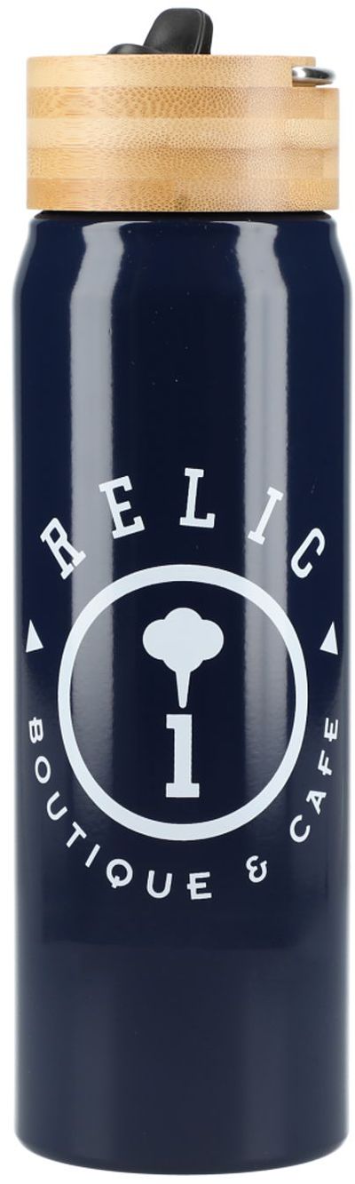 An image of a Custom Billy 26oz Eco Friendly Aluminum Bottle With FSC Bamboo Lid!