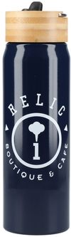 An image of a Custom Billy 26oz Eco Friendly Aluminum Bottle With FSC Bamboo Lid!