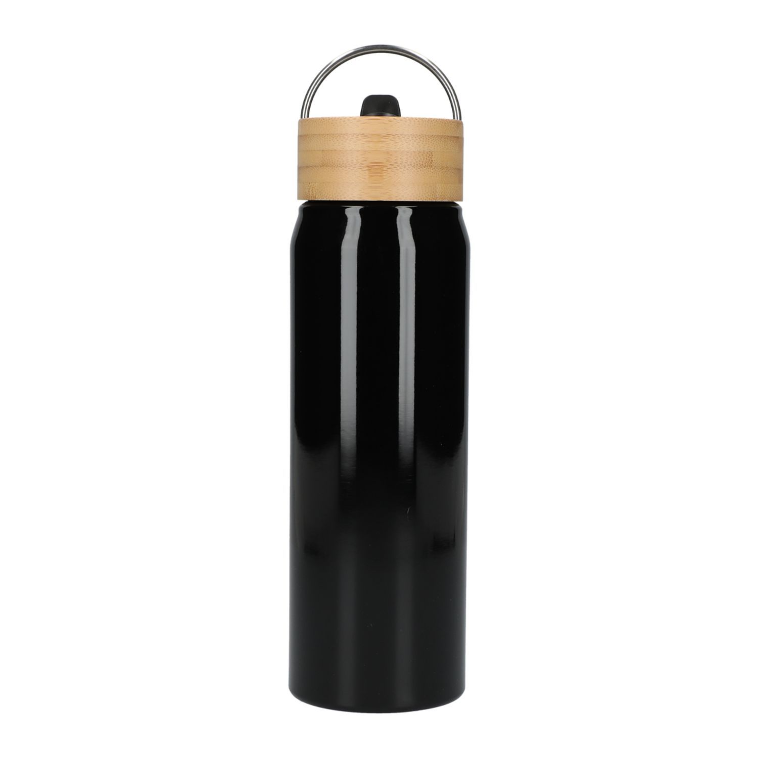 Billy 26oz Eco Friendly Aluminum Bottle With FSC Bamboo Lid in Black