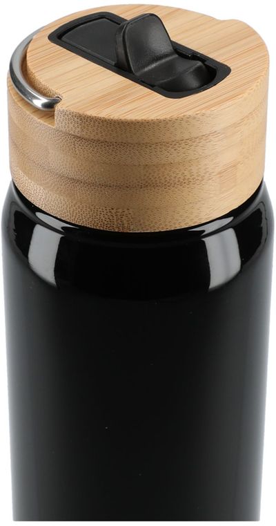 An image of a Custom Billy 26oz Eco Friendly Aluminum Bottle With FSC Bamboo Lid!