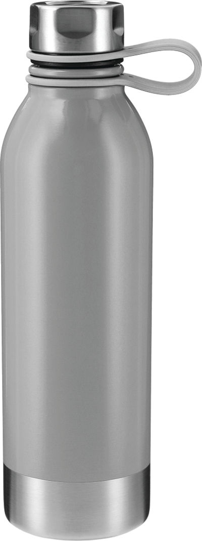 Am image of a Custom Perth 25oz Stainless Sports Bottle in Grey!