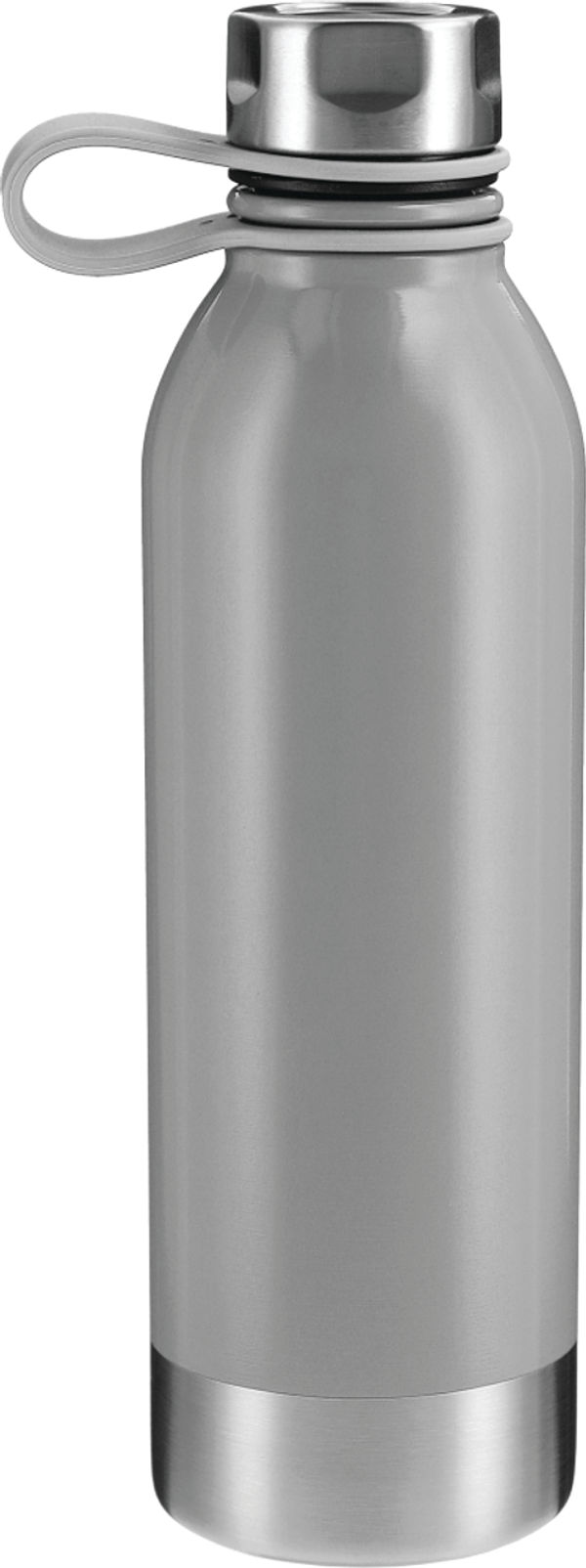 Am image of a Custom Perth 25oz Stainless Sports Bottle in Grey!