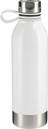 Am image of a Custom Perth 25oz Stainless Sports Bottle in White!