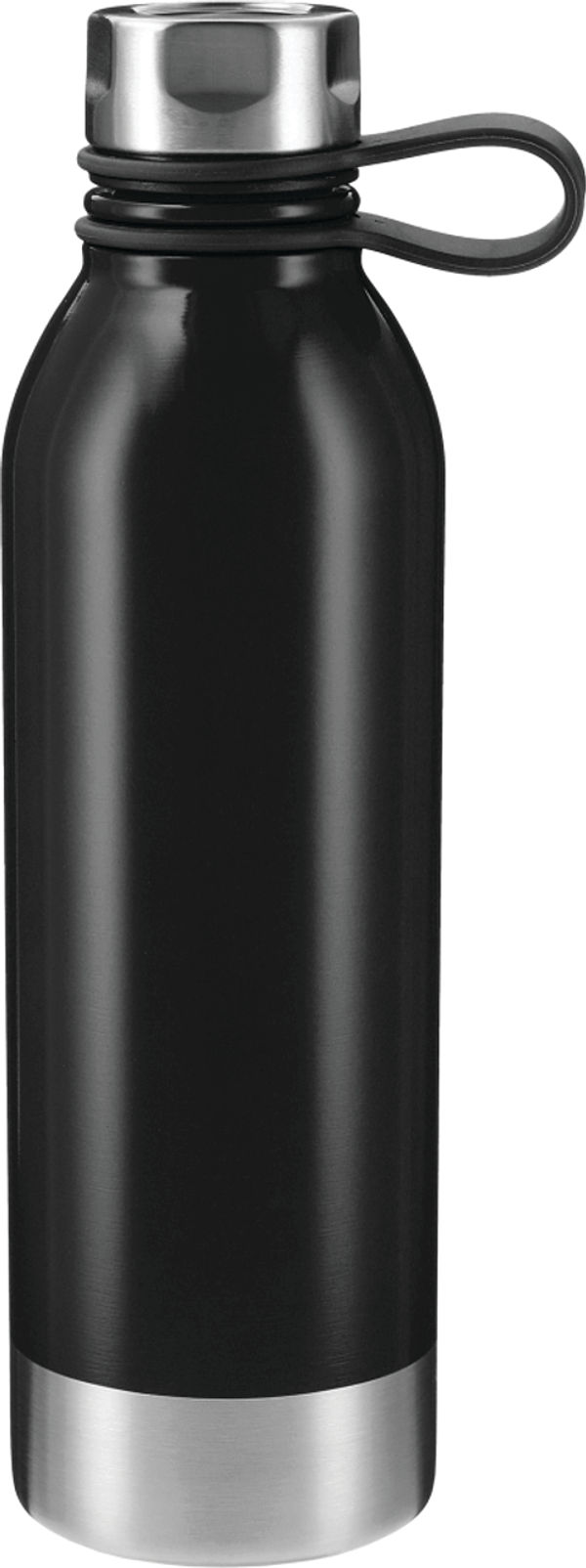 Am image of a Custom Perth 25oz Stainless Sports Bottle in Black!