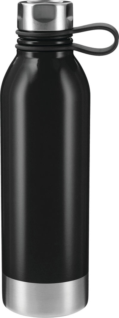 Am image of a Custom Perth 25oz Stainless Sports Bottle in Black!