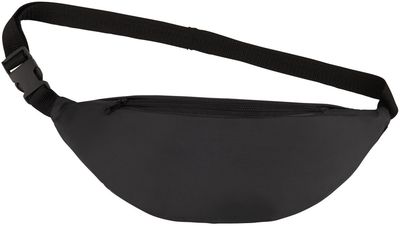 Am image of a Custom Polyester Hipster Fanny Pack in Black!
