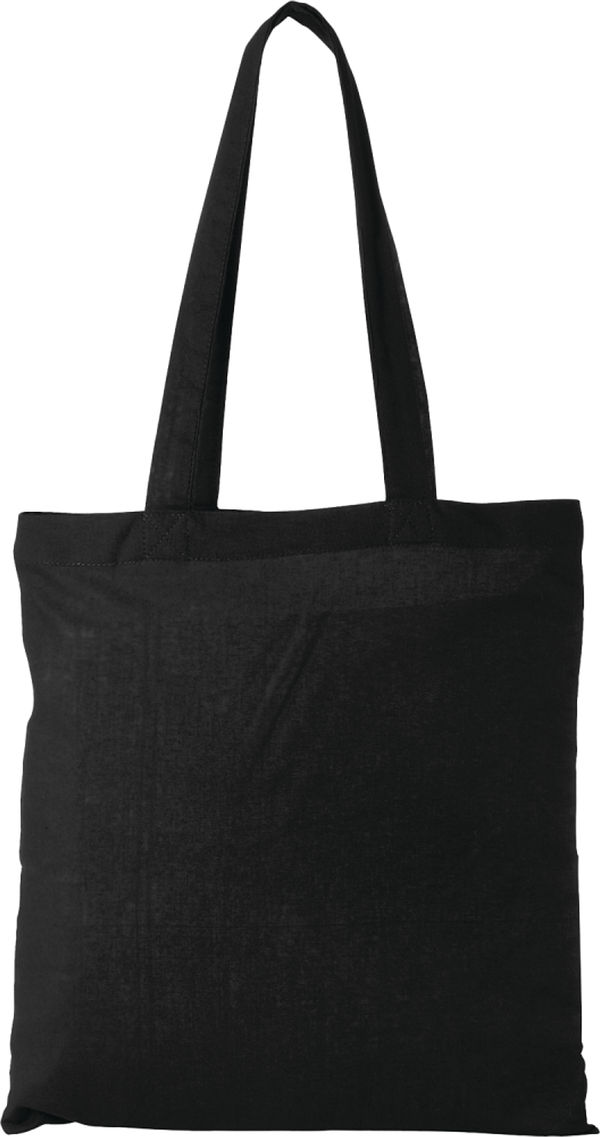 Am image of a Custom Carolina 4oz Cotton Canvas Tote in Black!