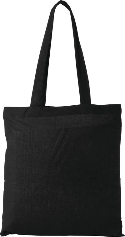 Am image of a Custom Carolina 4oz Cotton Canvas Tote in Black!