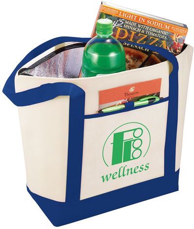 An image of a Custom Lighthouse 24 Can NonWoven Tote Cooler!