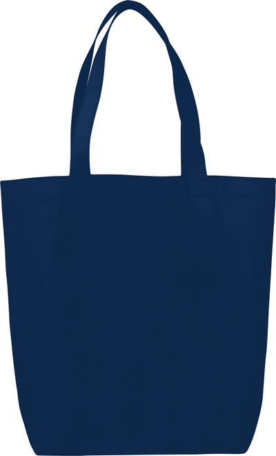 Am image of a Custom Eros NonWoven Shopper Tote in Navy!