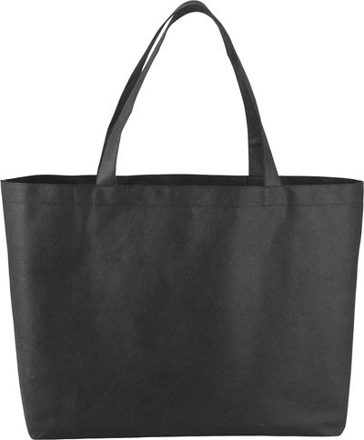 Am image of a Custom Big Boy NonWoven Shopper Tote in Black!