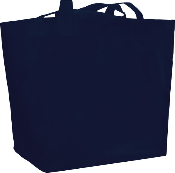 Am image of a Custom YaYa Budget Non Woven Shopper Tote in Navy!