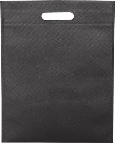 Am image of a Custom Freedom Heat Seal Non Woven Tote in Black!