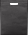 Am image of a Custom Freedom Heat Seal Non Woven Tote in Black!