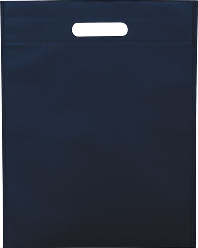 Am image of a Custom Freedom Heat Seal Non Woven Tote in Navy!