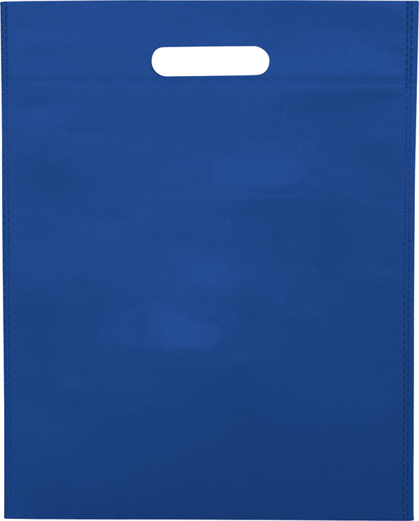 Am image of a Custom Large Freedom Heat Seal Non Woven Tote in Royal Blue!