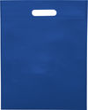 Am image of a Custom Large Freedom Heat Seal Non Woven Tote in Royal Blue!