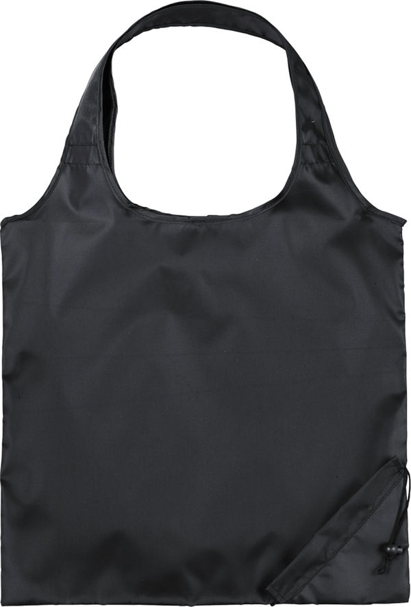 Am image of a Custom Bungalow Foldaway Shopper Tote in Black!