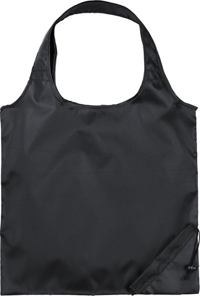 Am image of a Custom Bungalow Foldaway Shopper Tote in Black!