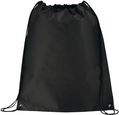 Am image of a Custom Large Oriole Drawstring Bag in Black!
