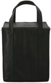 Am image of a Custom Hercules Flat Top Insulated Grocery Tote in Black!