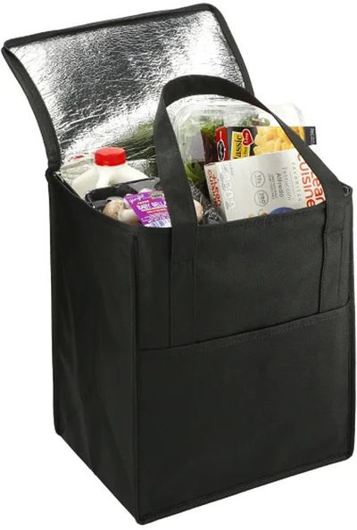 An image of a Custom Hercules Flat Top Insulated Grocery Tote!