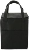 Am image of a Custom Hercules Flat Top Insulated Grocery Tote in Black!