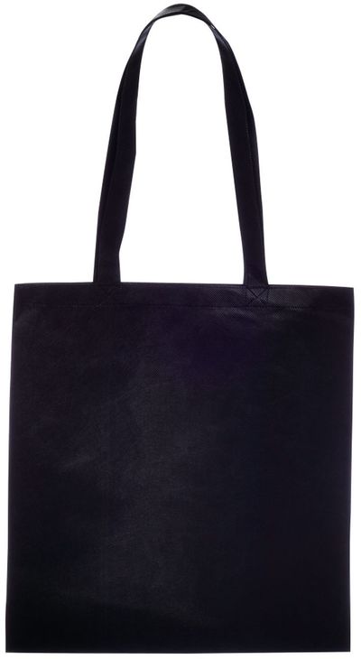 Am image of a Custom Zeus Non Woven Convention Tote in Black!