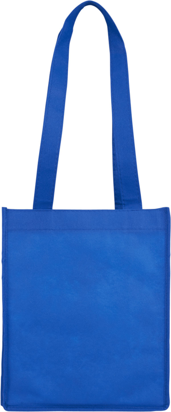 Am image of a Custom Mini Elm Non Woven Tote in Blue!