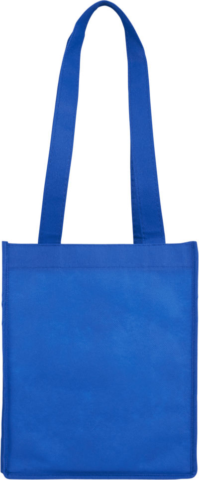Am image of a Custom Mini Elm Non Woven Tote in Blue!