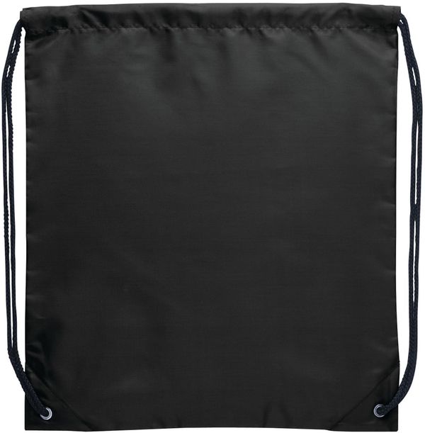 Am image of a Custom Oriole Drawstring Bag in Black!