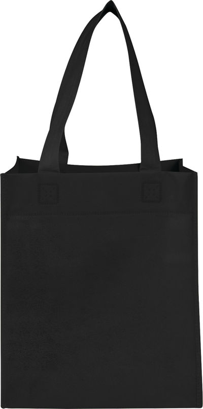 Am image of a Custom Basic Grocery Tote in Black!