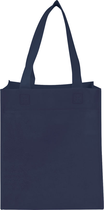 Am image of a Custom Basic Grocery Tote in Navy!