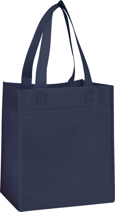 Am image of a Custom Basic Grocery Tote in Navy!