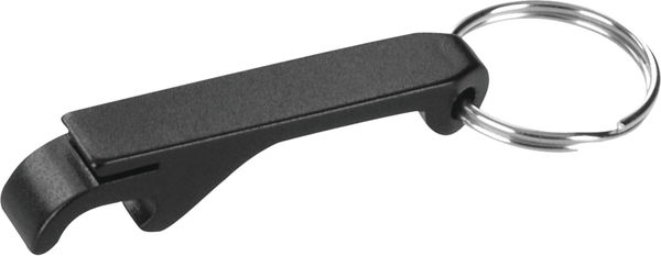 Am image of a Custom Aluminum BottleCan Opener in Black!