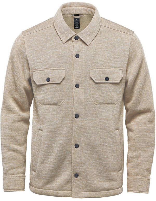 Am image of a Custom Stormtech Avalante Fleece Shirt in Oatmeal!