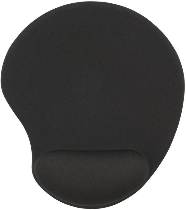 Am image of a Custom Solid Jersey Gel Mouse Pad With Wrist Rest in Black!