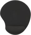 Am image of a Custom Solid Jersey Gel Mouse Pad With Wrist Rest in Black!