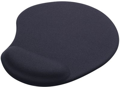 Am image of a Custom Solid Jersey Gel Mouse Pad With Wrist Rest in Black!